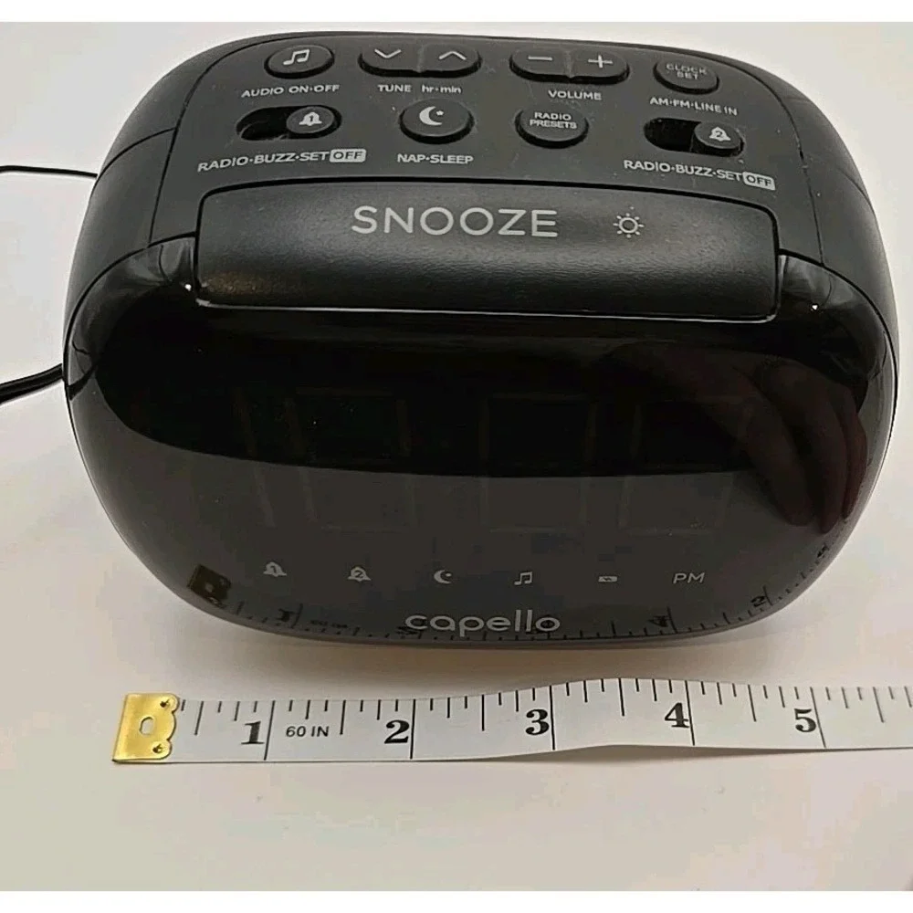 Capello Alarm Clock with AM/FM Radio Digital Black, No Box Radio &‎ Clock works